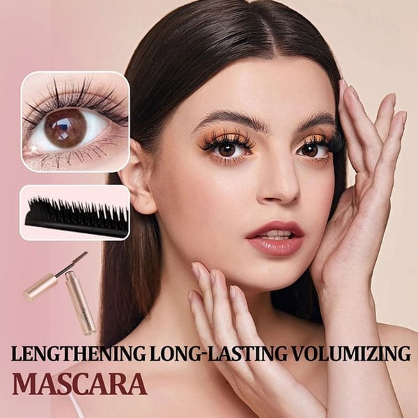 💜LAST DAY - BUY 1 GET 1 FREE💜All-Day Beautiful Lashes, Smudge-Proof! Waterproof Fiber Mascara for Natural Volume.
