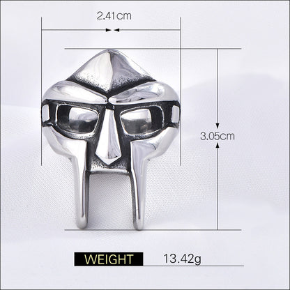 Stainless steel men's ring jewelry mask titanium steel ring